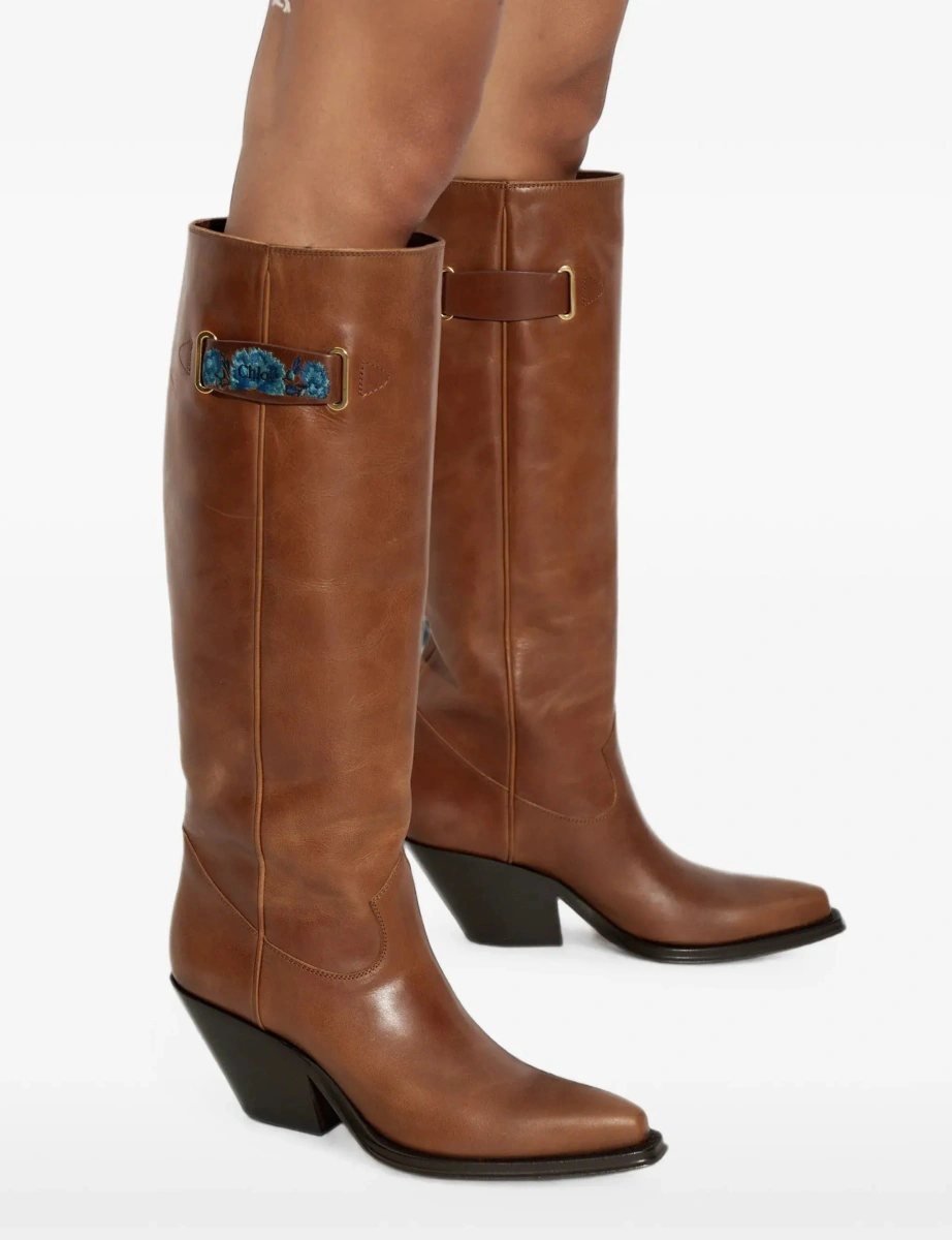 Bocanci casual Chloe multicolor din piele - Img 7
