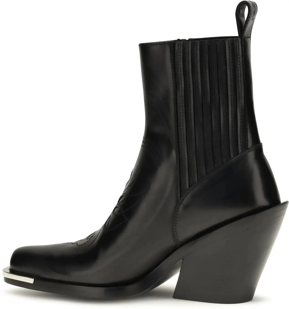 Bocanci casual RABANNE negri din piele - Img 3