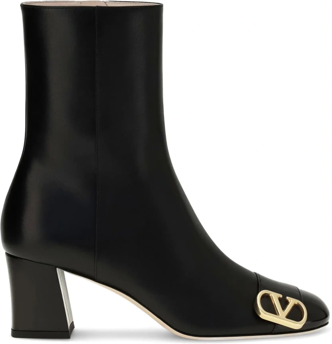 Bocanci casual Valentino Garavani negri din piele - Img 6
