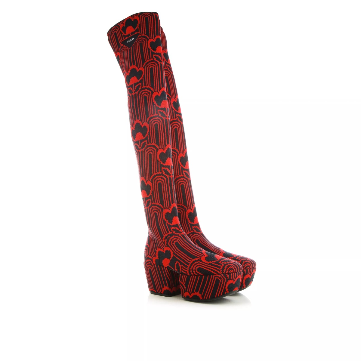 Bocanci Prada Jaquard Embroidered Boots - Img 2