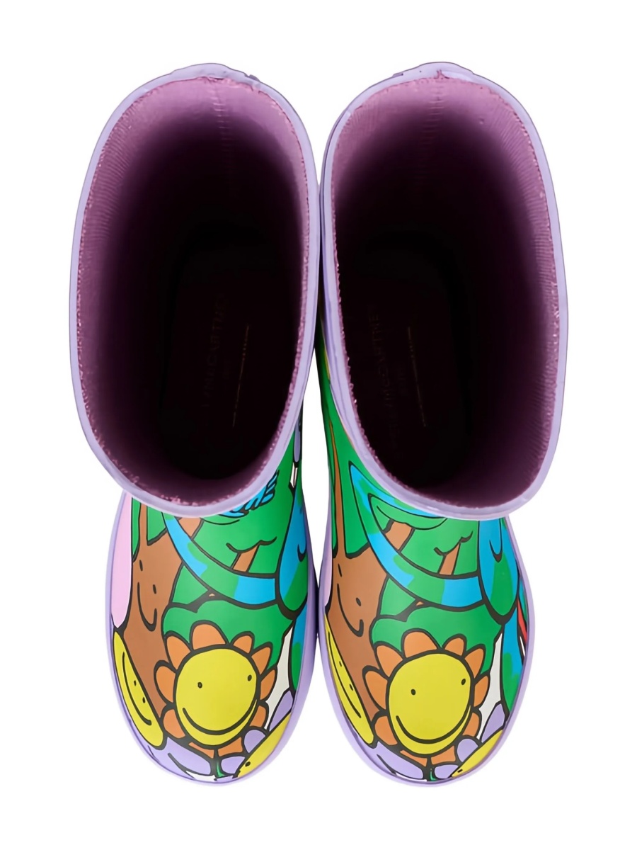 Bocanci Stella McCartney violet din cauciuc - Img 3