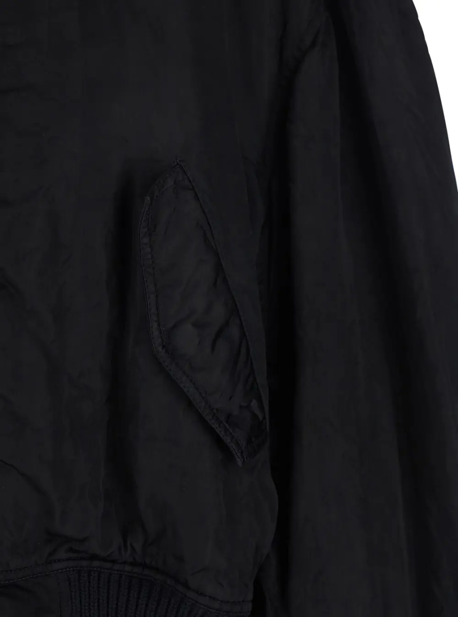 Bomber Bomber Jacket 'Secchia Flight' with Ruched Sleeves in Black for Women - Img 3