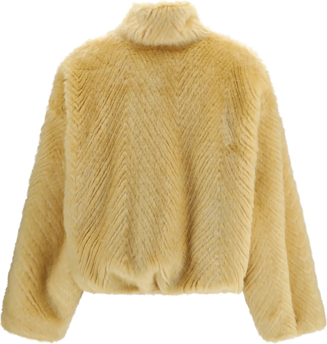 Bomber Chevron faux fur Bomber Jacket - Img 2