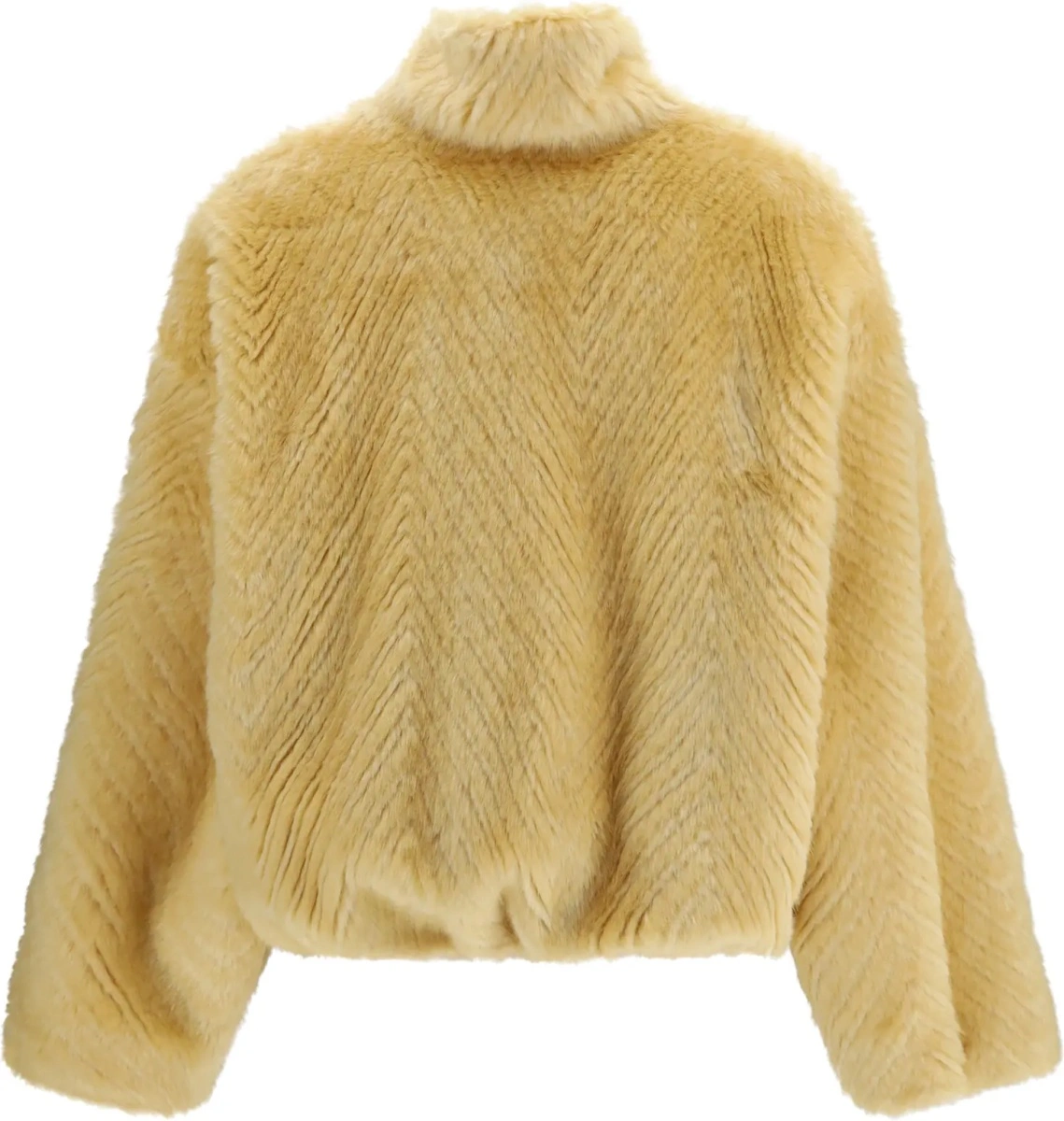 Bomber Chevron faux fur Bomber Jacket - Img 2