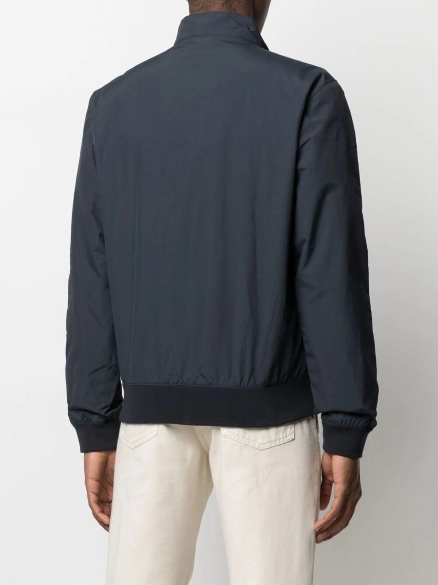 Bomber jacket Barbour neagra din bumbac si poliamida - Img 4