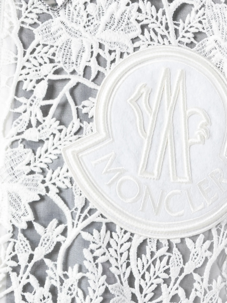 Bomber jacket Moncler alba din polyester si bumbac - Img 5