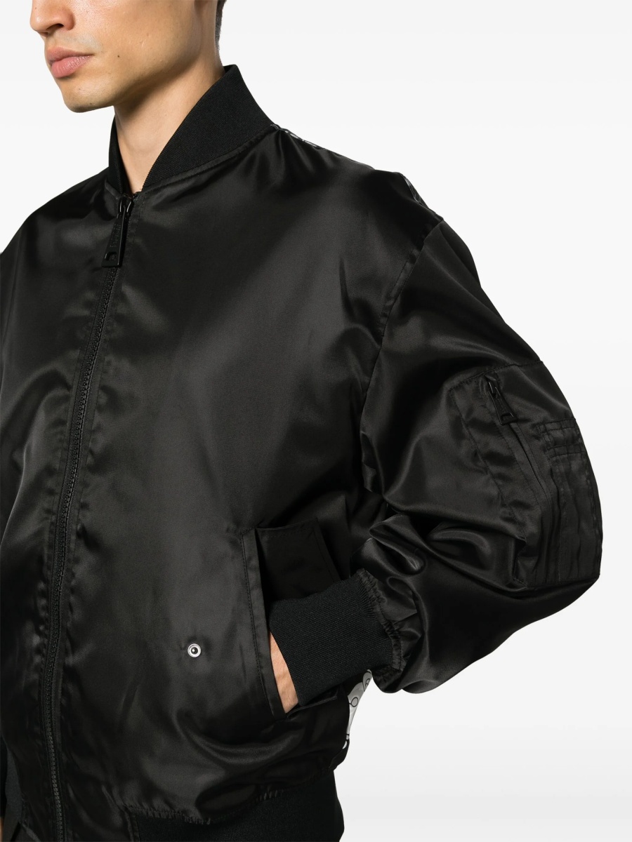 Bomber jacket Versace Jeans Couture neagra din polyester - Img 5