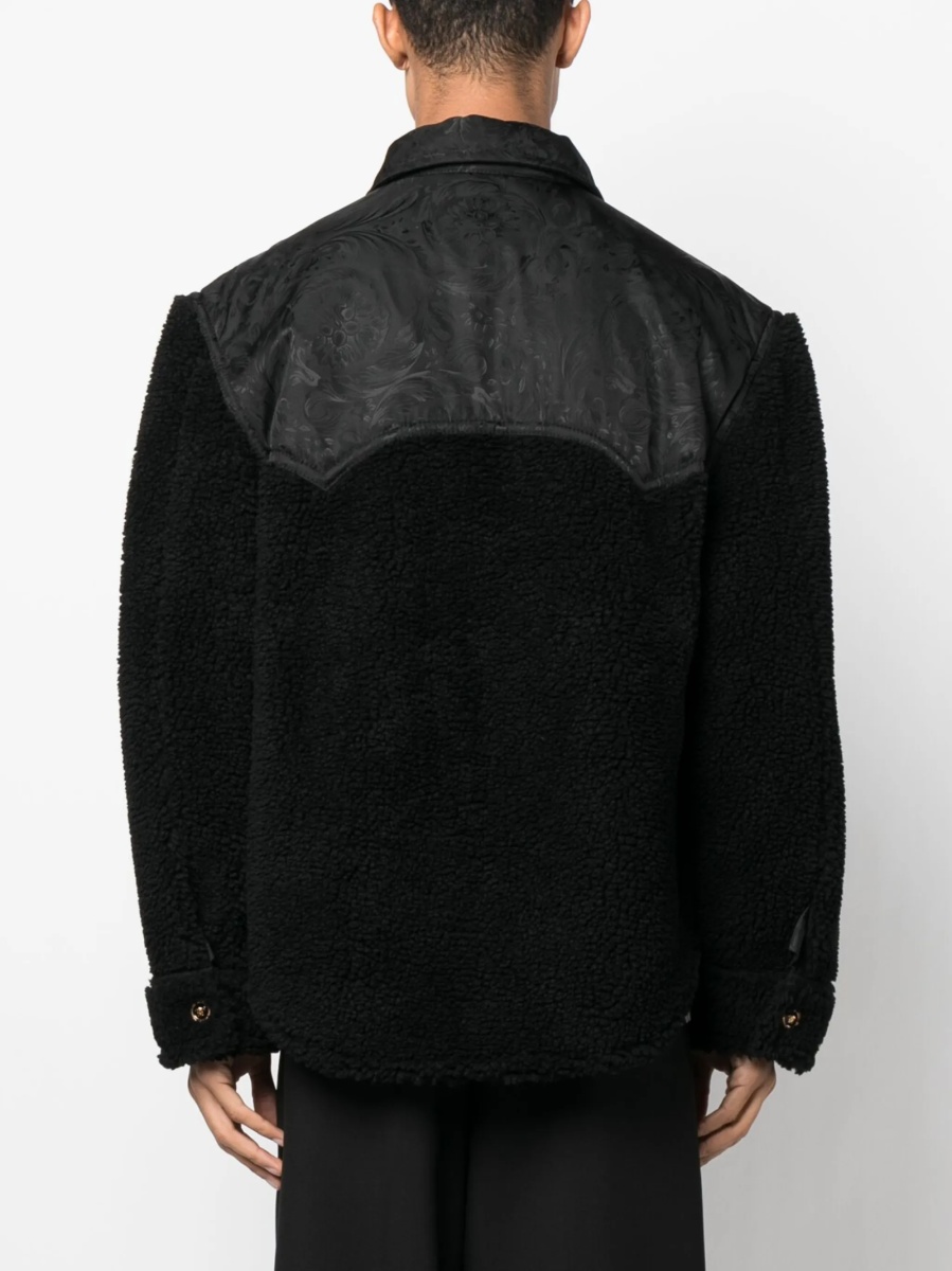 Bomber jacket Versace neagra din acetat si poliamida - Img 4
