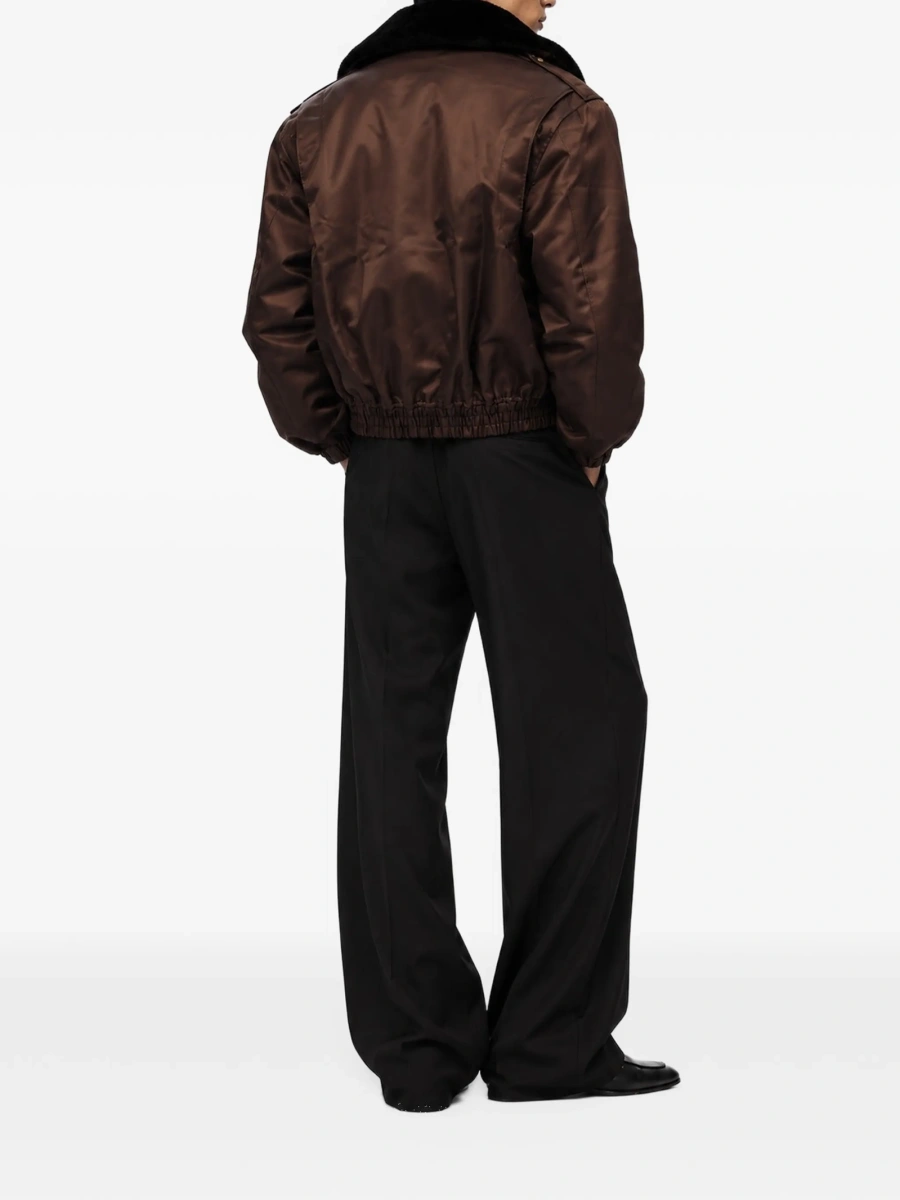 Bomber jacket Willy Chavarria maro din nylon - Img 3