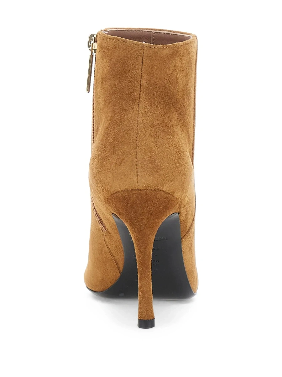 Botine Beige Ankle Boots with Pointed Toe in Suede for Women - Img 6