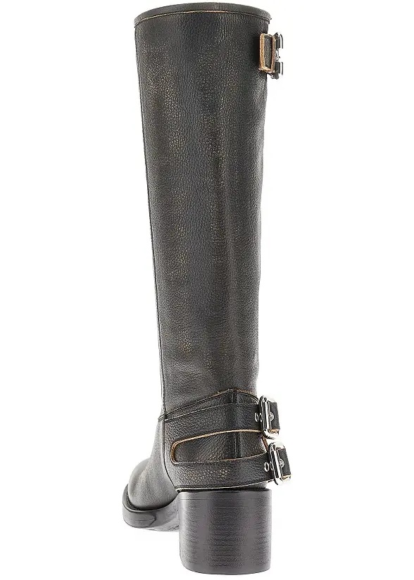 Botine 'Dakota' grained leather boots - Img 3