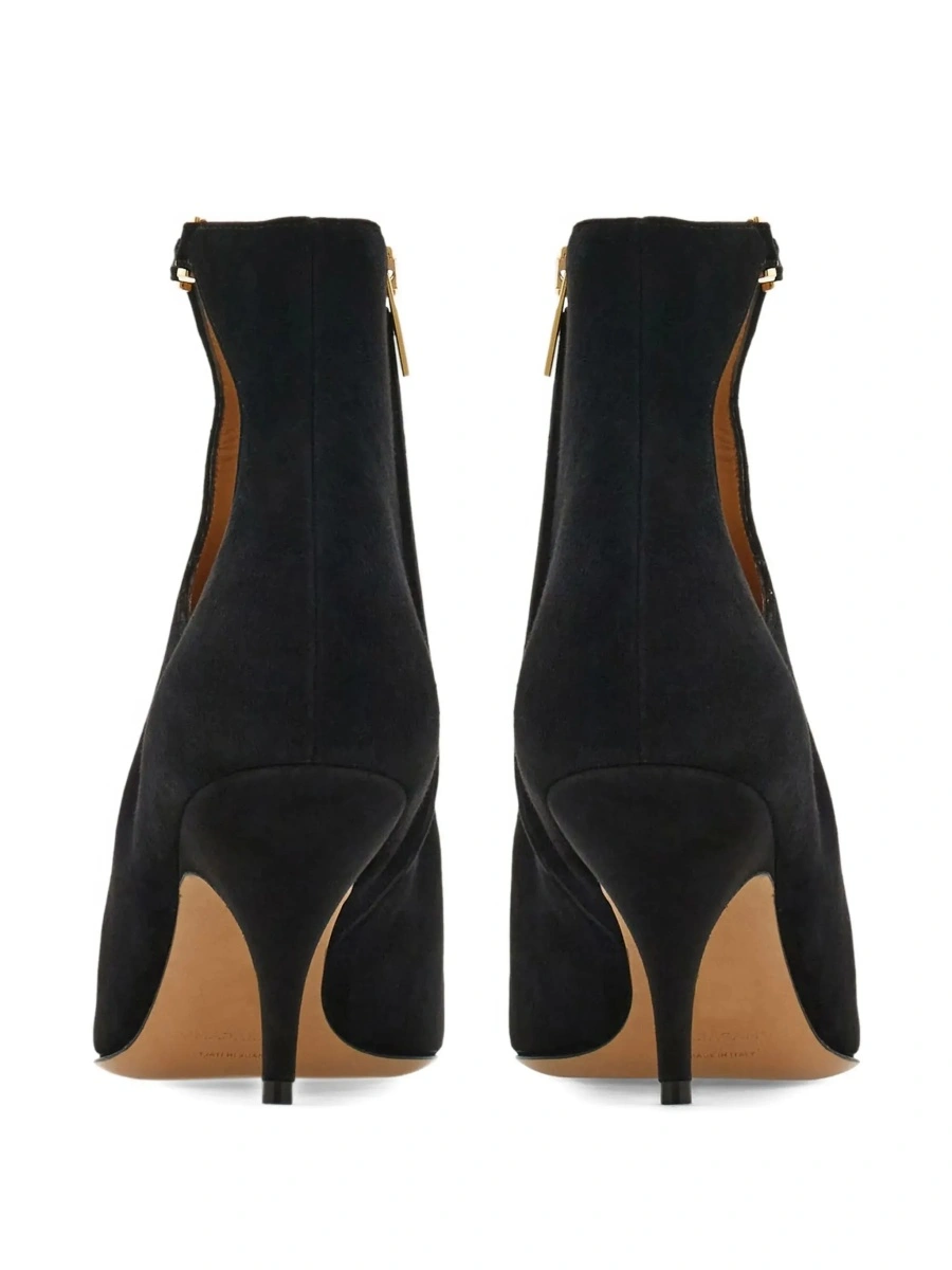 Botine Ferragamo negre din piele intoarsa - Img 5