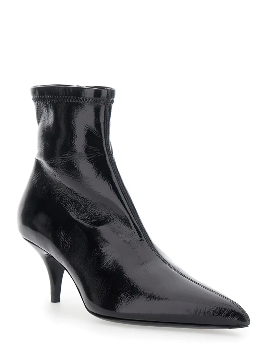 Botine Fitted Boot 60 Ankle Boots with Black Leather Heel for Women - Img 2
