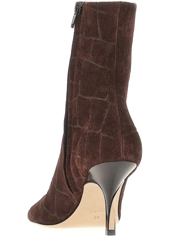 Botine JACQUEMUS maro din piele - Img 3