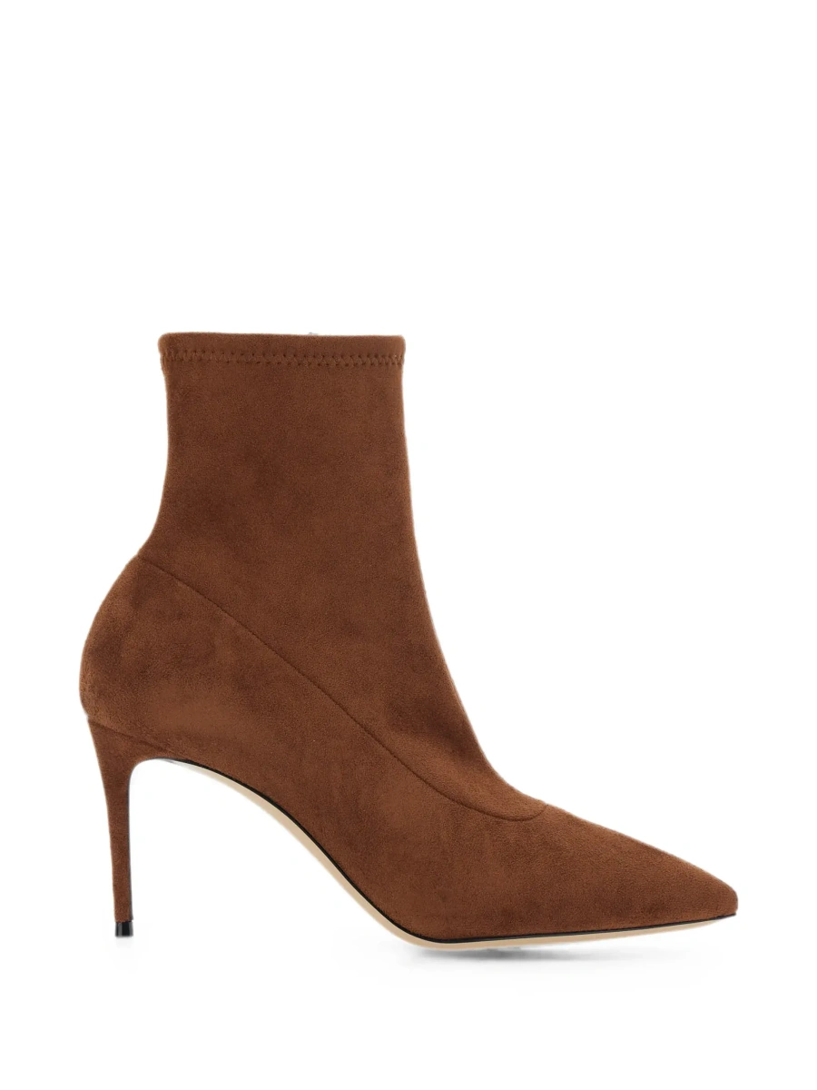 Botine 'JULIA' brown Boots with pointed design in eco-suede for women - Img 8