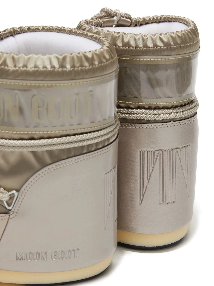 Botine Moon Boot gri din material textil - Img 7