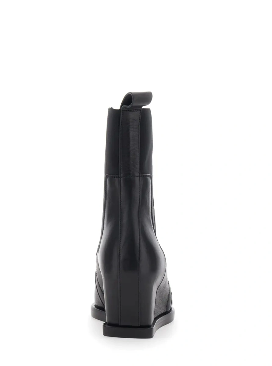 Botine Rick Owens negre din piele - Img 4