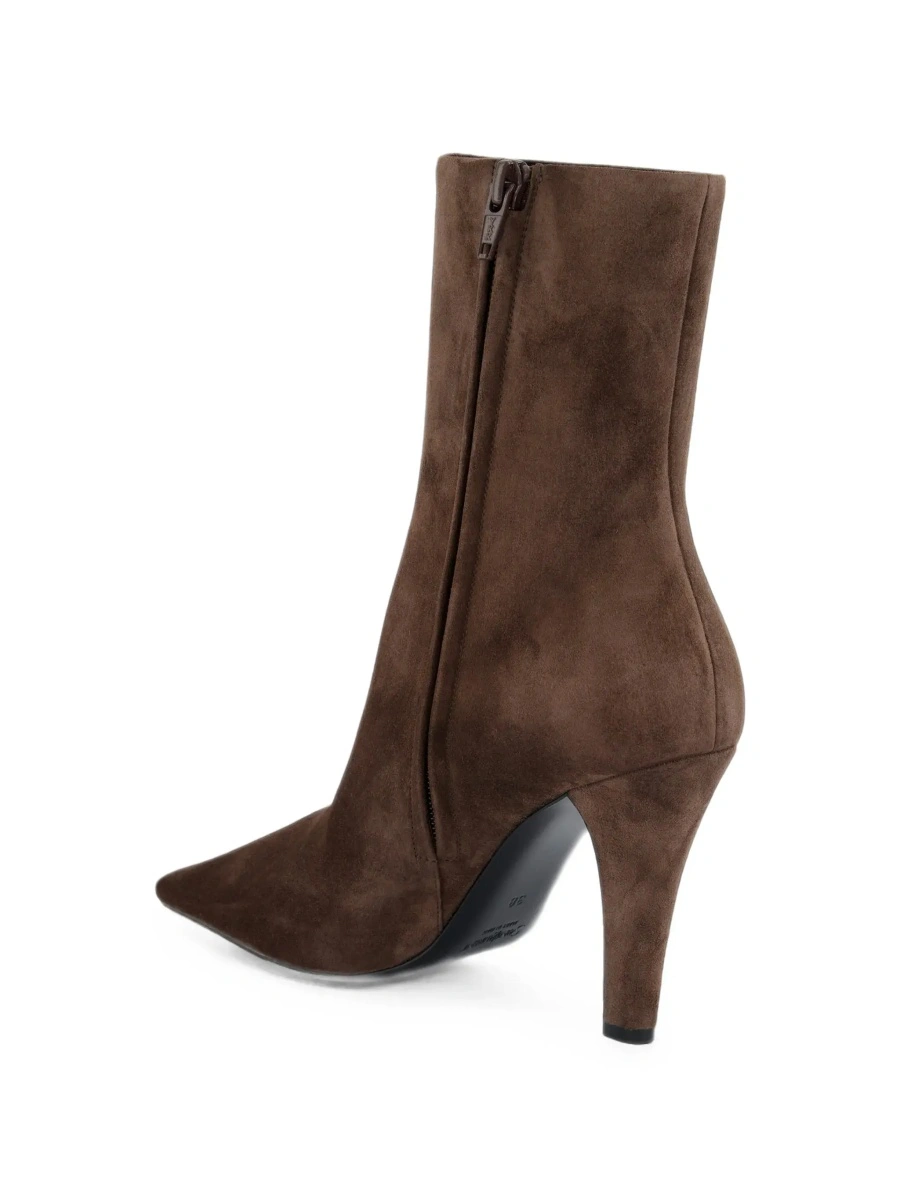 Botine Saint Laurent maro din piele intoarsa - Img 6