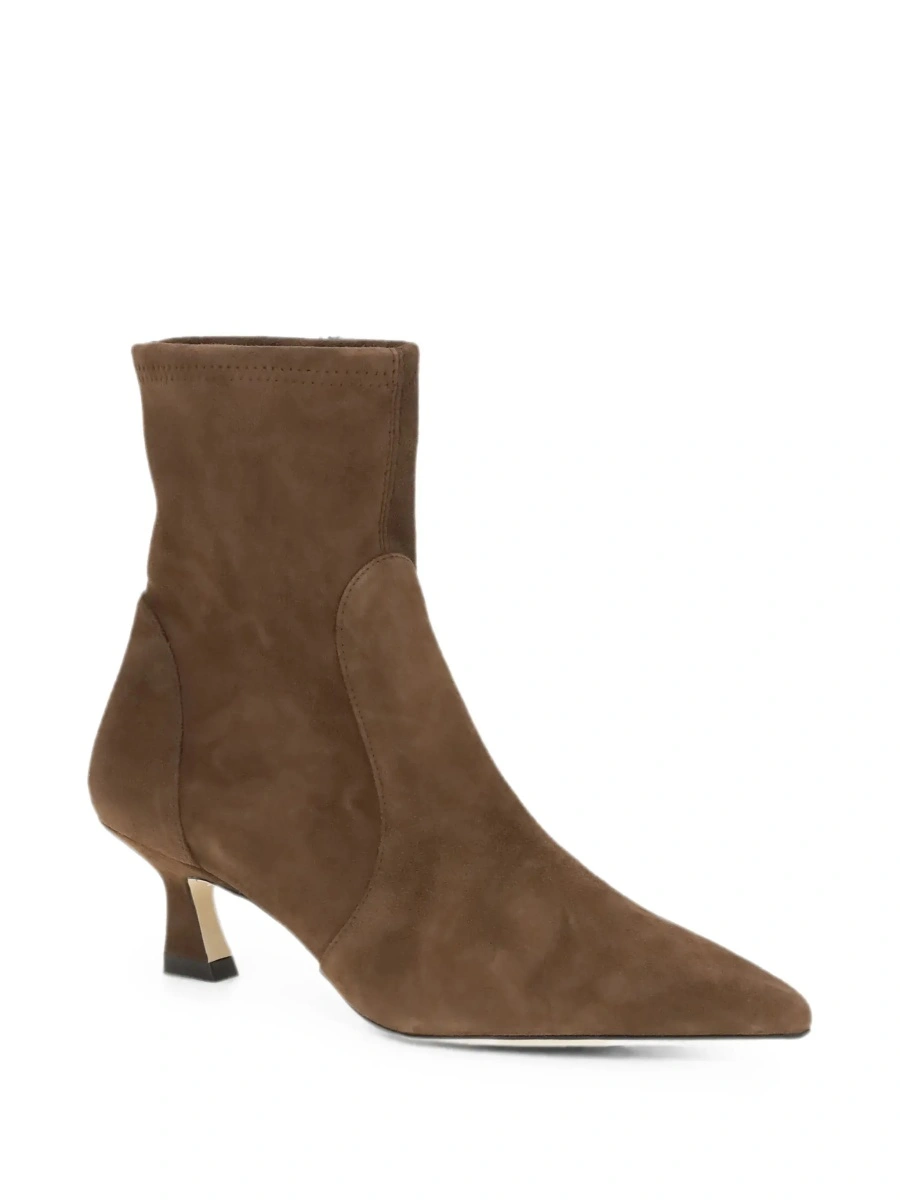 Botine Stuart Weitzman maro din piele intoarsa - Img 5