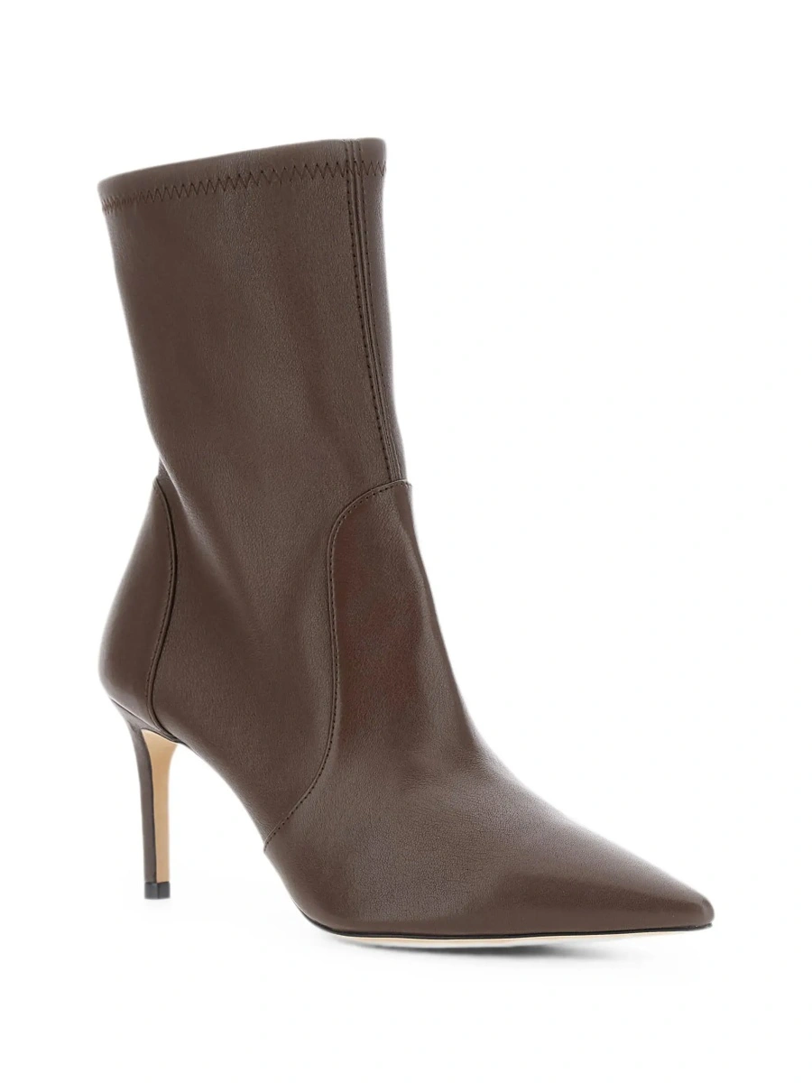 Botine Stuart Weitzman maro din piele - Img 5