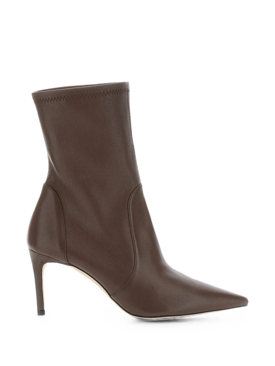 Botine Stuart Weitzman maro din piele - Img 8