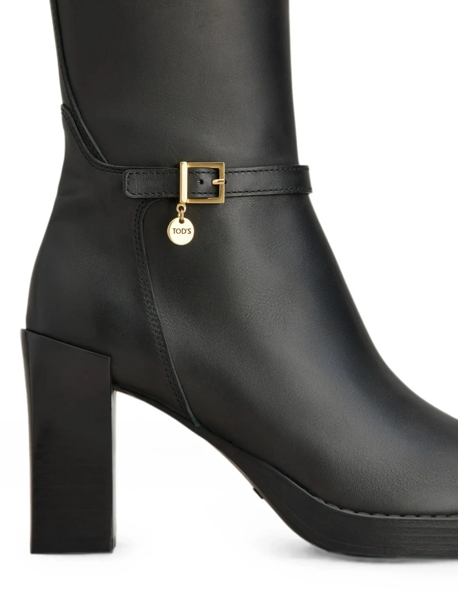 Botine TOD'S negre din piele - Img 8