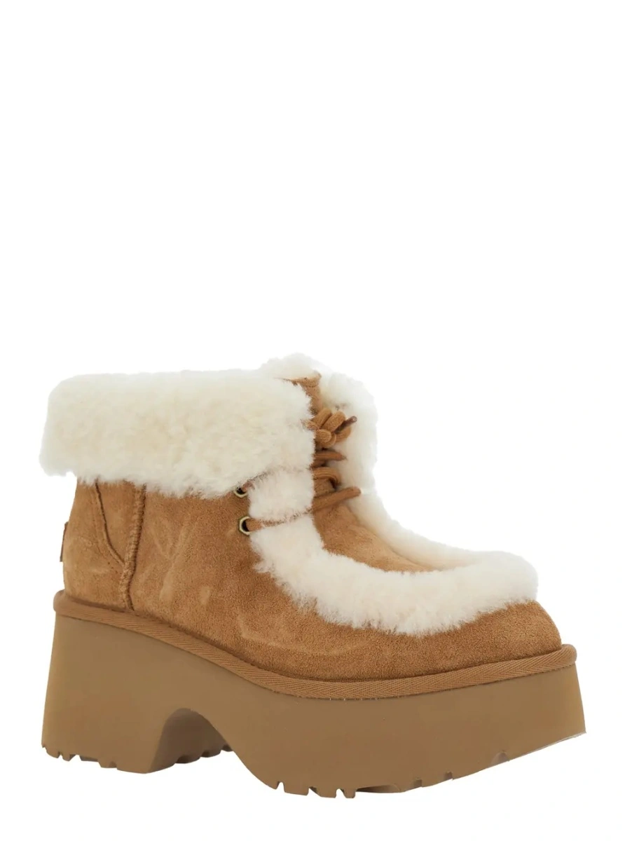 Botine UGG bej din piele intoarsa 'Esmee' - Img 2