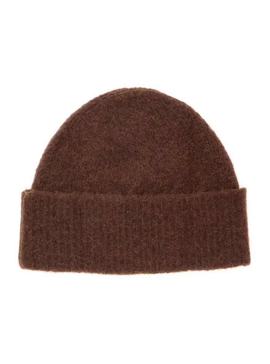 Caciula Beanie with AMI de Coeur logo and brown Tech Fabric unisex - Img 2