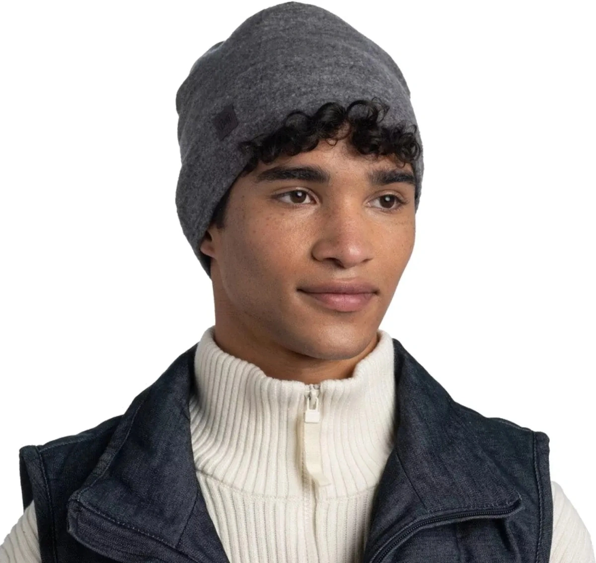 Caciula Buff din lana merinos si fleece - Img 2