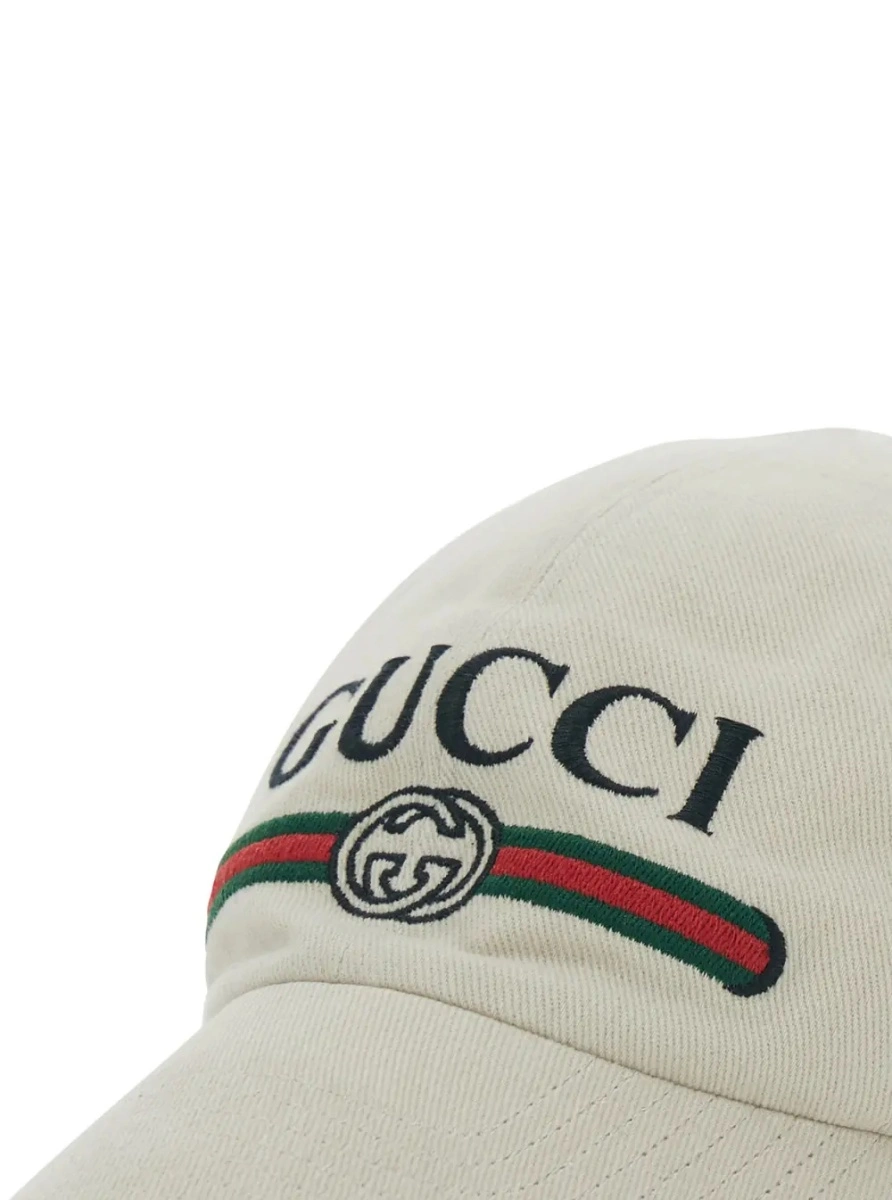 Caciula Gucci alba din bumbac - Img 3