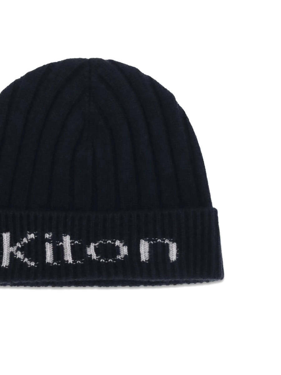 Caciula KITON albastra din material textil - Img 3
