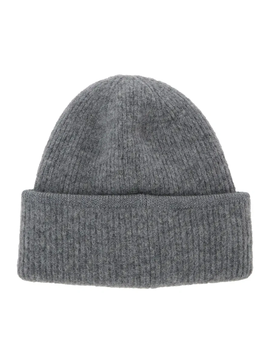 Caciula LE BONNET GROS GRAIN is a hat characterized by a processing in alpaca and merino wool in gray unisex - Img 2