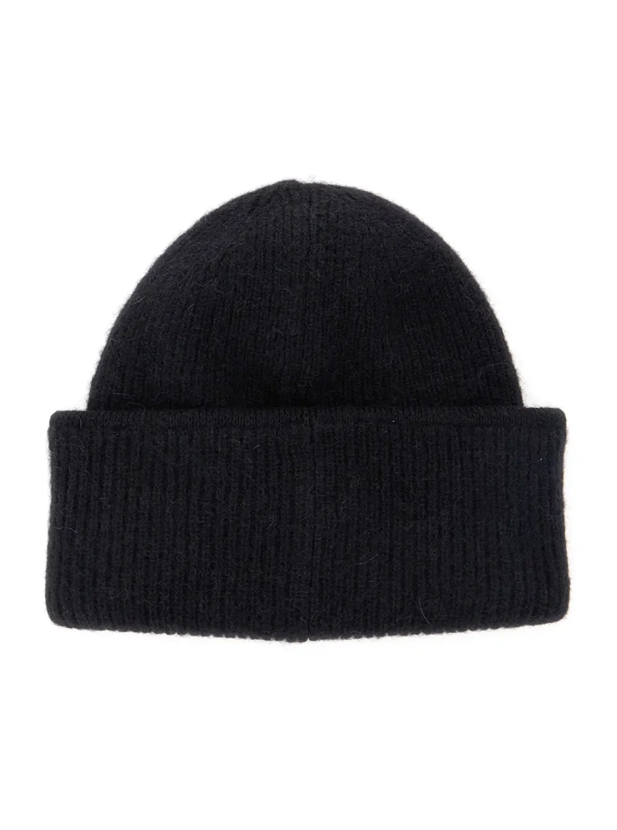 Caciula LE BONNET GROS GRAIN is a hat with a gros grain brim made of black unisex alpaca, nylon, and merino wool - Img 2