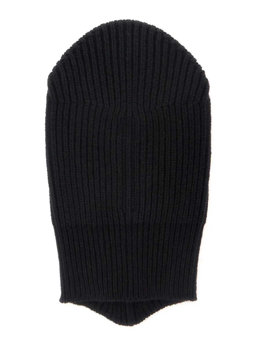 Caciula Rick Owens neagra din casmir si lana - Img 2