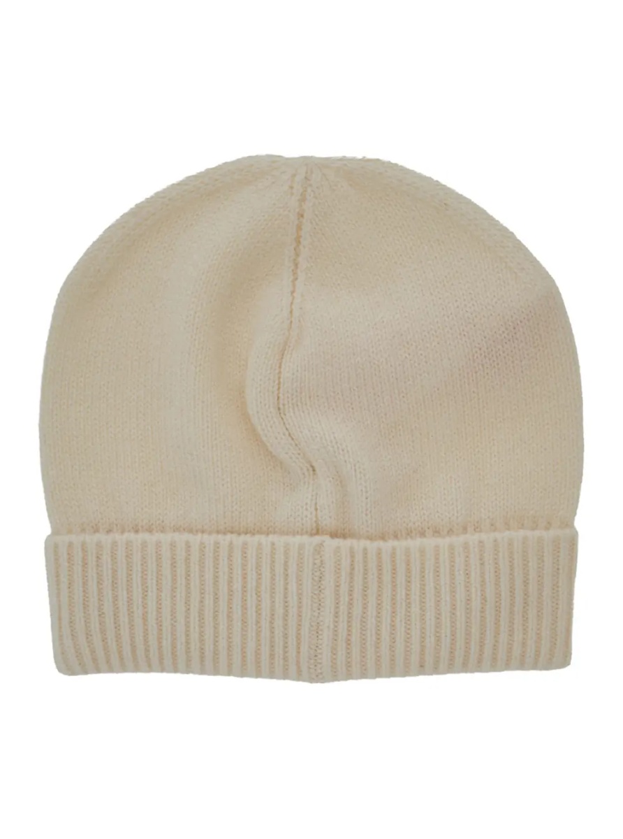 Caciula Unisex Hat in White Wool and Cashmere for Boy - Img 2