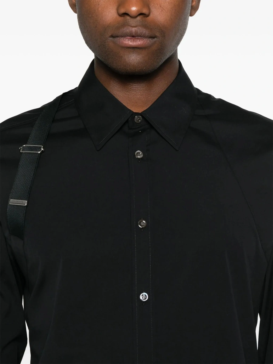 Camasa Alexander McQueen neagra din bumbac - Img 7