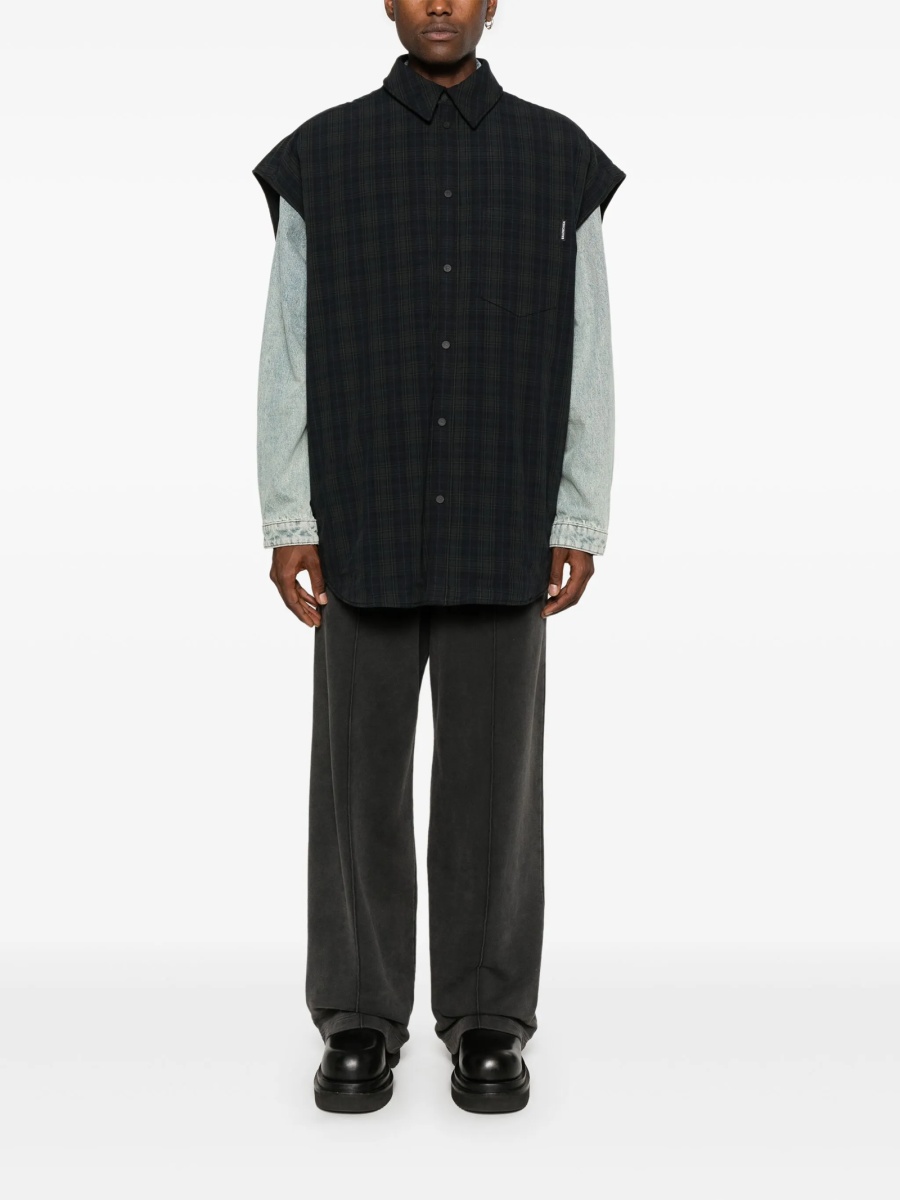 Camasa Balenciaga gri din bumbac - Img 2