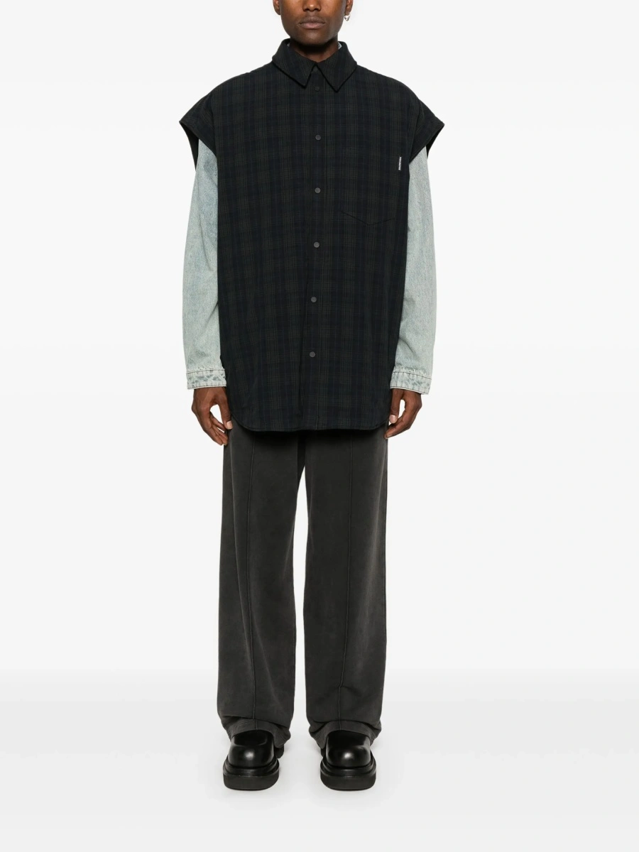 Camasa Balenciaga gri din bumbac - Img 2