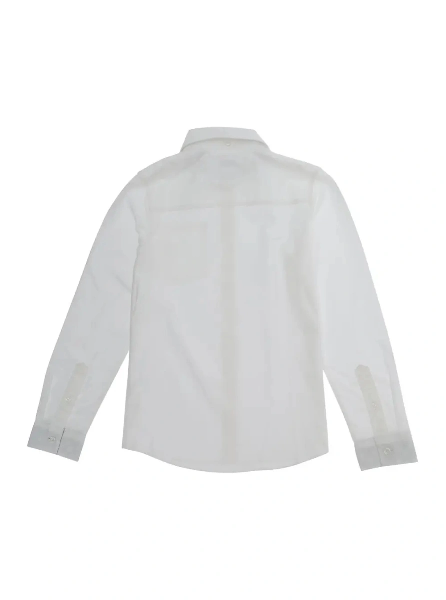 Camasa Burberry Kids alba din bumbac - Img 2