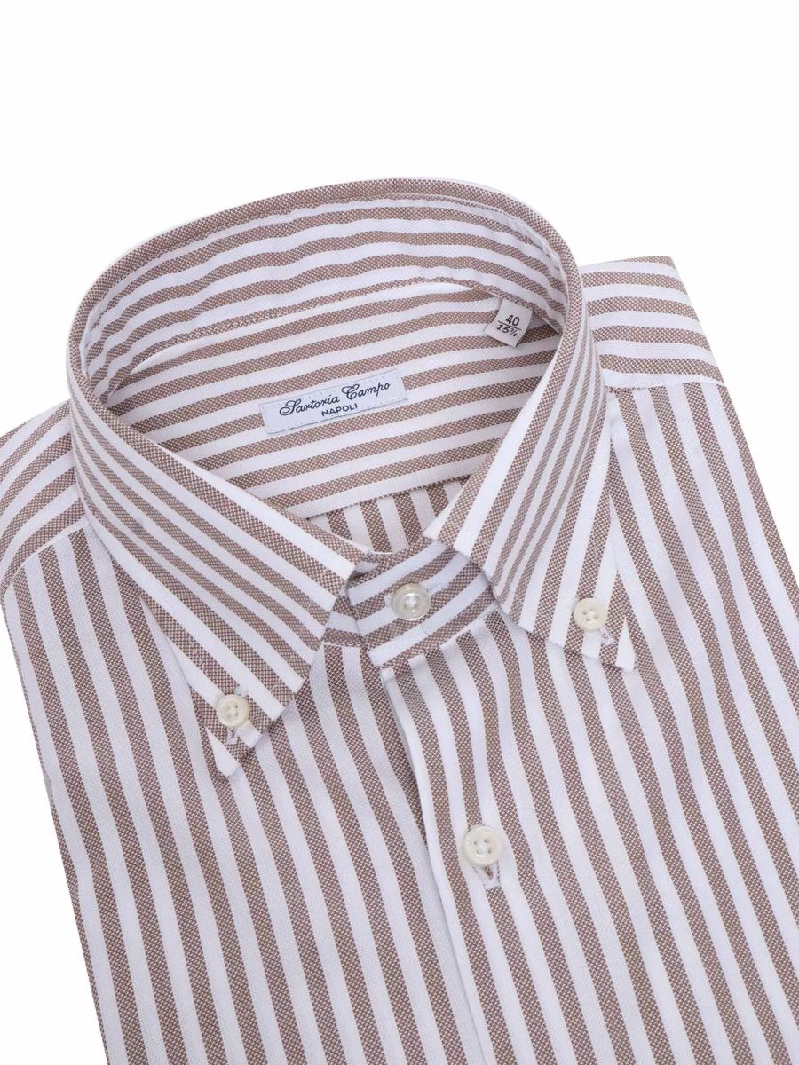 Camasa casual Brown striped shirt - Img 2