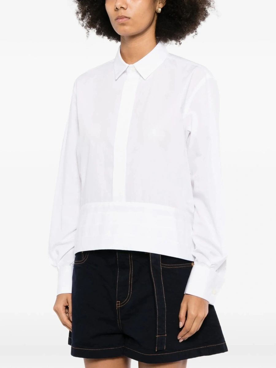 Camasa casual Cotton poplin Shirt with belt - Img 5