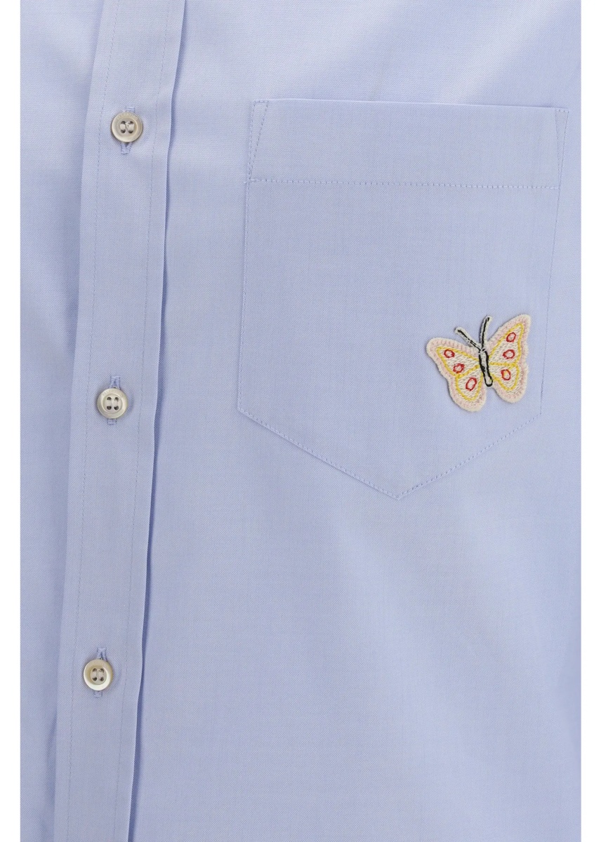Camasa casual Cotton Shirt with butterfly embroidery - Img 3