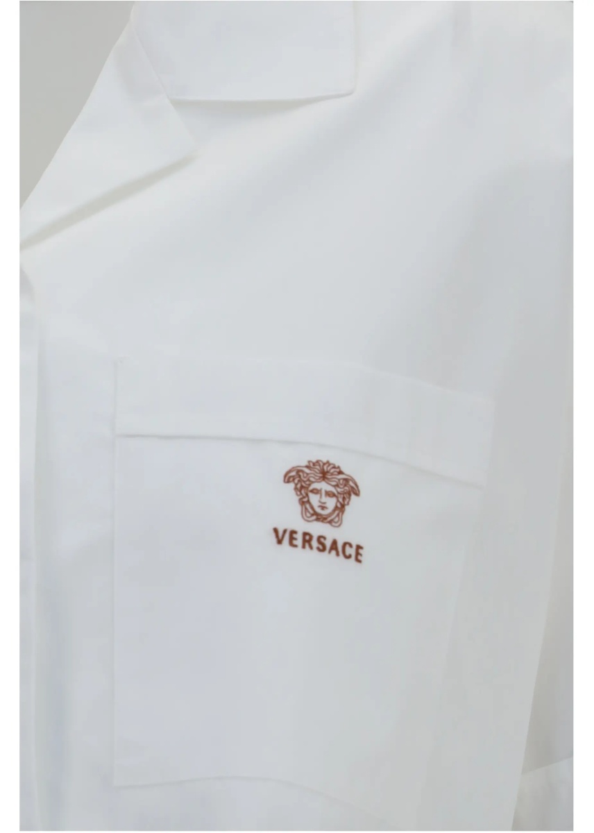 Camasa casual Cropped cotton poplin Shirt - Img 3