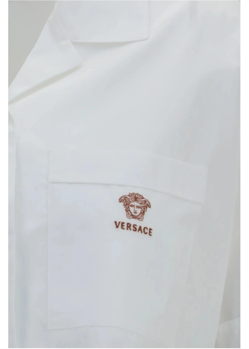 Camasa casual Cropped cotton poplin Shirt - Img 3