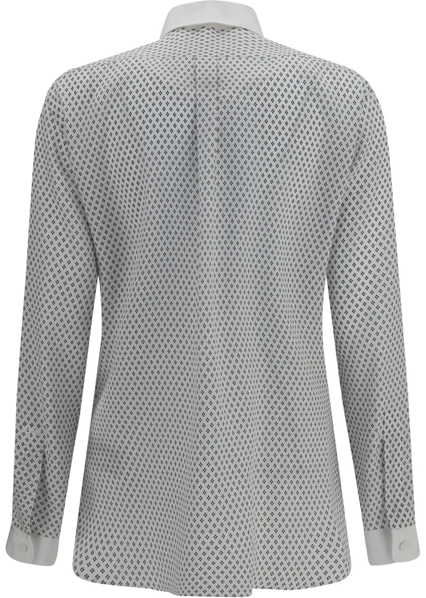 Camasa casual Diamond print silk crêpe de chine Shirt - Img 2