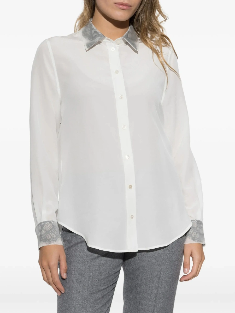 Camasa casual Floral lace detail Shirt - Img 5