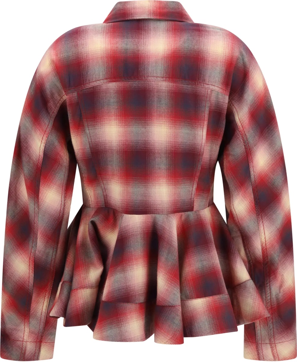 Camasa casual Peplum flannel Shirt - Img 2