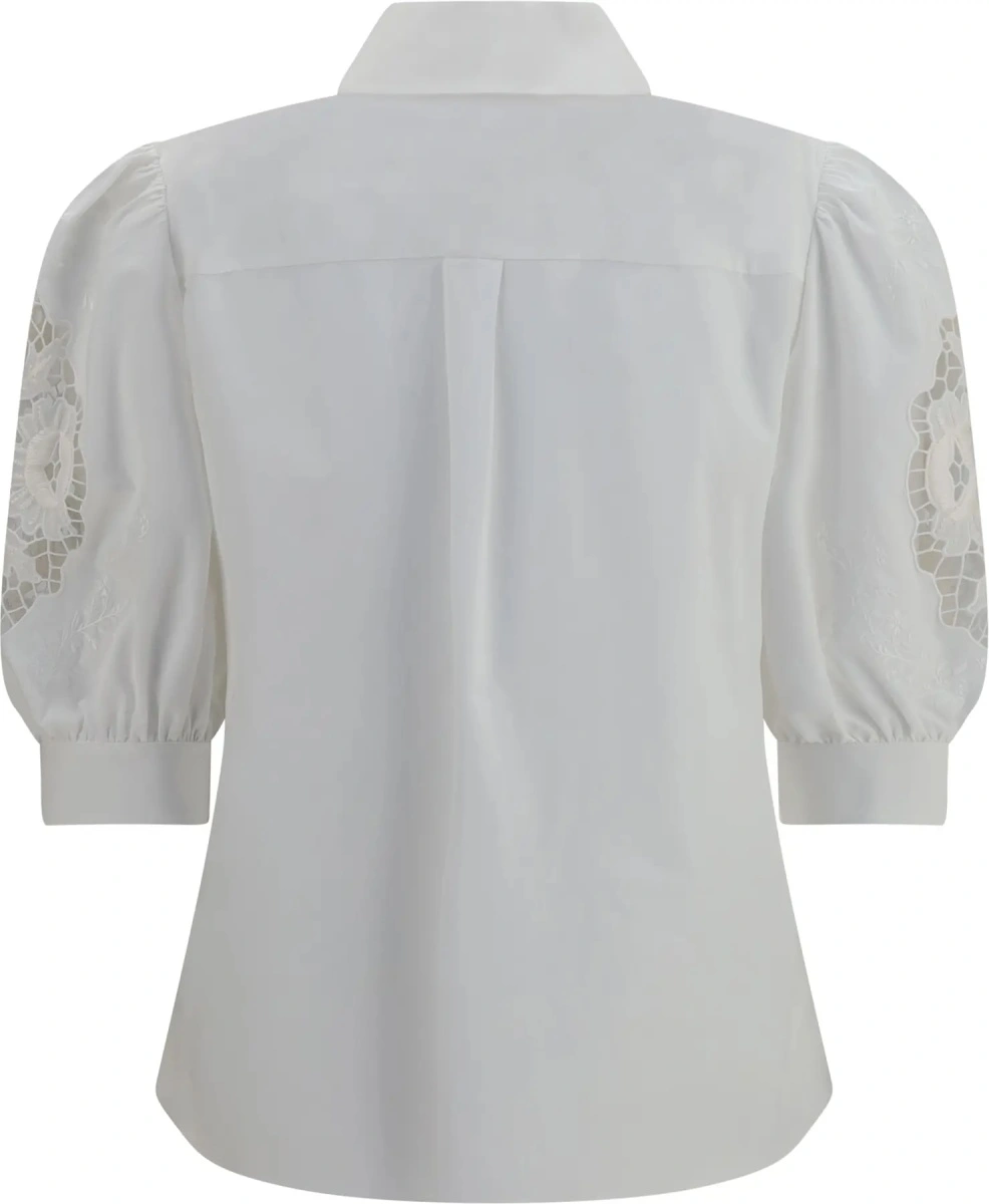 Camasa casual Shirt with Sangallo lace sleeves - Img 2