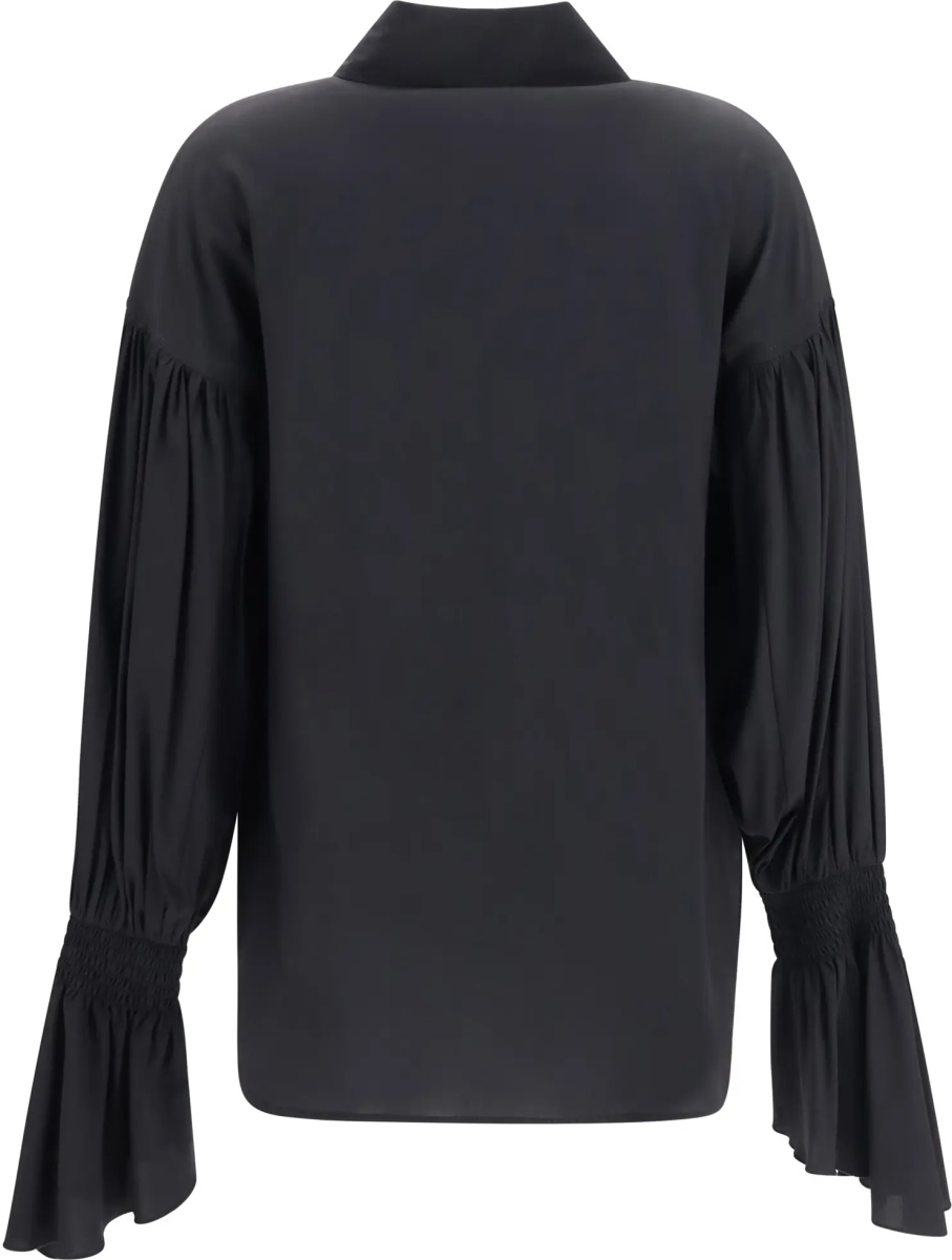 Camasa casual Silk-blend Shirt with bell sleeves - Img 2