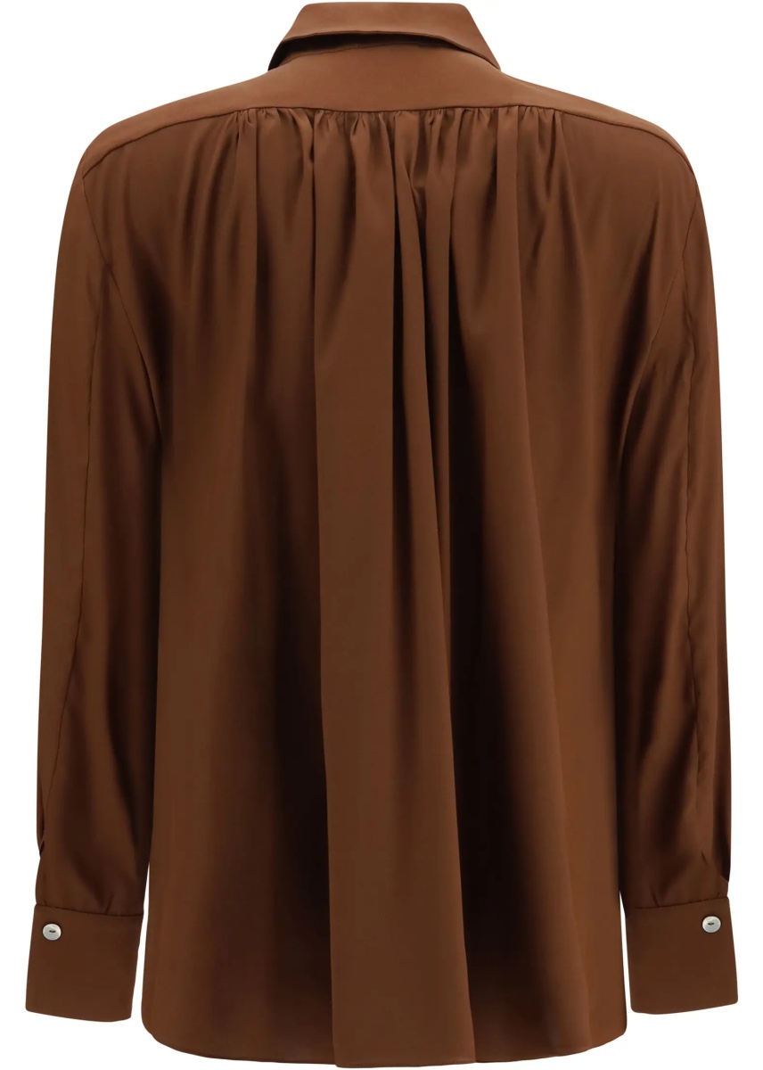 Camasa casual Silk Shirt with back gathering - Img 2